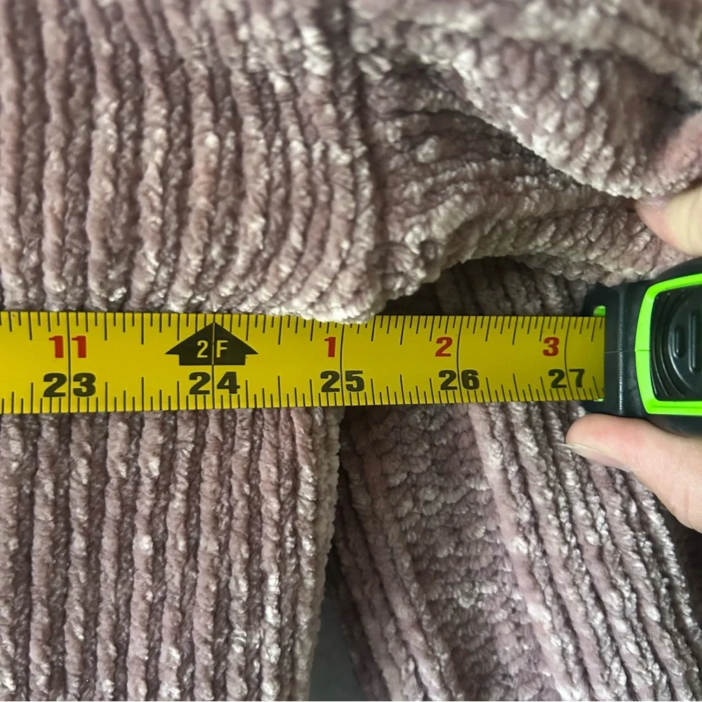 Moth Anthropologie Women’s M Cardigan Sweater Cozy Mauve Chenille Pockets Chunky - Picture 13 of 16